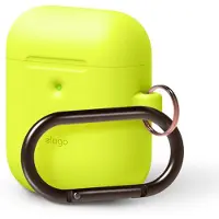 Elago Silicone Hang Kabelloses Ladecase für AirPods 2 / AirPods 1 Neongelb