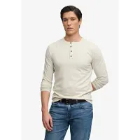 Superdry für Herren. M6010957A Slub Grandad beige T-Shirt (XXL), Lässig, Baumwolle, Langarm