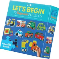 Crocodile Creek Puzzle Fahrzeuge - 10x2 Teile - Kleinkindspielzeug