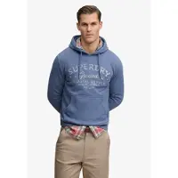 Superdry für Herren. M2014448A Lo-Fi Dockside Sweatshirt blau (L), Lässig, Baumwolle