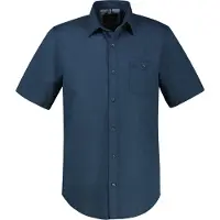 Lerros Kurzarmhemd "Kurzarmhemd, unifarben in großen Größen", Herren, Gr. 6XL, extraweit, classic navy, 80% Baumwolle, 20% Leinen, Hemden Kurzarmhemd