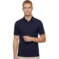 HUGO BOSS Boss Black Parlay Polo dunkelblau Piqué