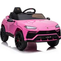 BOGI Lamborghini Urus Sportwagen Kinder Elektroauto Elektrofahrzeug Kinderfahrzeug Kinder Auto 12V 2x Motoren in Pink