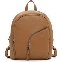 Emily & Noah Rucksack "Rucksack E&N Tours RUE 09", Damen, Gr. B/H/T: 28cm x 32cm x 13,5cm, grau (schwarztaupe 950), Polyurethane, Rucksäcke Rucksack