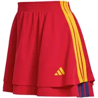 Adidas Sweatrock SPORTSWEAR "W HER SKRT", Damen, Gr. XL, rot (team power rot 2, crew gelb, dunkelblau), Obermaterial: 100% Polyester, Röcke Sweatrock