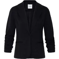 Oxmo Jackenblazer "Jackenblazer OXNTanja", Damen, Gr. XXL, schwarz (meteorite), Obermaterial: 71% Polyester PES. 26% Viskose CV. 3% Elasthan EL., Blazer Jackenblazer