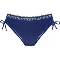 s.Oliver Bikini-Hose "Aiko", Damen, Gr. 36, N-Gr, blau (marine), Microfaser, Microfaser, Polyamid, Badehosen Bikini-Hose, mit Häkeloptik