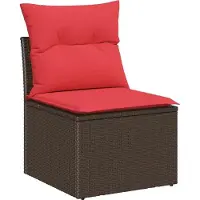 vidaXL Gartensofa-set 9 stk. Braun Poly Rattan