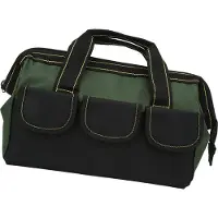 Gistuch 13-Zoll-Werkzeug-Aufbewahrungstasche, Oxford-Stoff, multifunktional, wasserdicht, breite Öffnung, Handtasche für Zuhause, Geschäft, Armeegrün