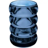 Kleine wolke Zahnputzbecher "Verro", blau (navy), B:7,6cm H:10,8cm L:7,6cm Ø:7,6cm, Glas, Zahnputzbecher, Zahnputzbecher