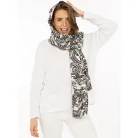 Zwillingsherz Schal "Classic Paisley", Damen, schwarz-weiß (wollweiß), Web, Obermaterial: 100% Polyester, Modetücher Schal, anschmiegsam, zeitloses Paisleymuster
