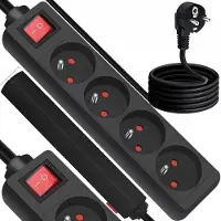 Ltc Audio LTC Verlängerungskabel mit Schalter, 4 Steckdosen, 1.5m, Kupfer