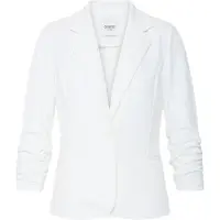 Oxmo Jackenblazer "Jackenblazer OXNTanja", Damen, Gr. XL, weiß (cloud dancer), Obermaterial: 71% Polyester PES. 26% Viskose CV. 3% Elasthan EL., Blazer Jackenblazer