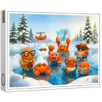 Raxxa Premium-Puzzle "Spy Crab Winter Team On Arctic Mission", 1000 Teile