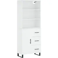 Syfax Highboard Weiß 69,5x34x180 cm Holzwerkstoff
