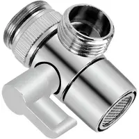 INF Wasserhahn-Umlenkventil M22 auf F1/2+F3/4+M24+M26+M28 Adapter - Silber
