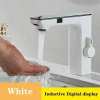 StarTech.com Berührungslose Waschtischarmatur - Sensor Wasserhahn - Digitalanzeige - Automatische Infrarotsteuerung - Warm/Kalt Mischbatterie - Einlochmontage - Batteriebetrieben - Weiß