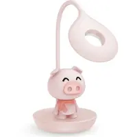 Luxus Europe - Nachtlampe Kinderzimmer Piggy Mini Rosa - Kabelloses LED-Nachtlicht für Kinder – USB-C wiederaufladbar