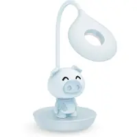 Luxus Europe - Nachtlampe Kinderzimmer Piggy Mini Blau - Kabelloses LED-Nachtlicht für Kinder – USB-C wiederaufladbar
