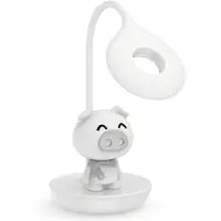 Luxus Europe - Nachtlampe Kinderzimmer Piggy Mini Weiß - Kabelloses LED-Nachtlicht für Kinder – USB-C wiederaufladbar