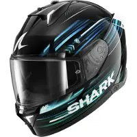 Shark Skwal i3 Light-Blur Helm, schwarz/grün/blau, M (57/58)