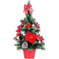 Magic Home Kleiner Baum MAGICHOME WEIHNACHTEN, dekoriert, rot, 41 cm