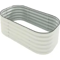 StarTech.com Metall Hochbeet - Pflanzkasten 105x60x43 cm - Aluzink-beschichteter Stahl - Rost- und korrosionsbeständig - Gummikantenschutz - Weiß