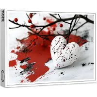 Raxxa Premium-Puzzle "Herz mit Farbklecksen", 1000 Teile