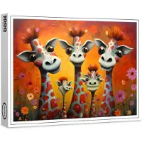Raxxa Premium-Puzzle "Whimsical Giraffen Familie", 1000 Teile