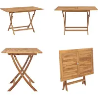 vidaXL Klappbarer Gartentisch 120x70x75 cm Teak Massivholz - Esstisch - Esstische - Klappbarer Esstisch - Klappbare Esstische