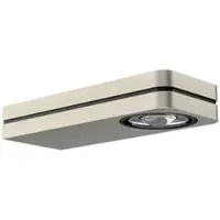 Evotec Wandleuchte "LIGHT WAVE", Energieeffizienz: G, silber (silberfarben, schwarz), H: 3,2cm, Leuchten, Wandleuchte