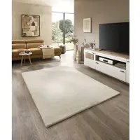 Theko Wollteppich "Fjell Uni", beige, B:200cm H:19mm L:250cm, Schurwolle, Teppiche, Wollteppich, handgeknüpft, reine Schurwolle, Unifarben, meliert