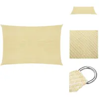 vidaXL Sonnensegel 160 g/m² Beige 5x6 m HDPE - Sonnenschirme & Sonnenschutze