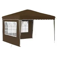 Syfax Pop-up Partyzelt 288 x 288 x 245 cm Taupe Oxford-Stoff