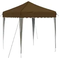 vidaXL Pop-up Partyzelt 195 x 195 x 245 cm Taupe Oxford-Stoff
