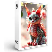 Raxxa Premium-Puzzle "Shen Lung the Dragon cat", 1000 Teile