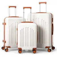 Alightup 3tlg. Hartschalenkoffer Trolley Reisekoffer M/L/XL 360° Rollen Creme