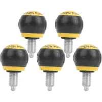 Gistuch 5 Stück 50 x 45 mm Fitness-Pop-Pull-Pin-Knopf-Freigabegriff aus synthetischem Karton Übungs-Ersatzzubehör M16Schwarz und Gelb