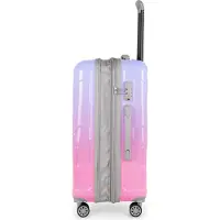 Suitline - Hartschalen-Koffer mittelgroß mit Dehnfuge Check-In Gepäck Trolley erweiterbar Rollkoffer Reisekoffer, größe M, 4 Rollen, TSA, 66 cm, 100% ABS,Sakura