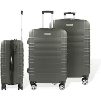 Hoffmans Hoffmanns Travelstar ABS-Harteschalenkofferset in Anthrazit - Rippen-Optik