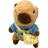 SkibiStore Capybara Plüschtier Pullover mit Tasche Plüschtier 25 cm