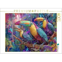 CALVENDO Puzzle – Dschungeltiere | 1000 Teile, fertige Größe: 64 x 48 cm | Fotopuzzle für entspannte Stunden