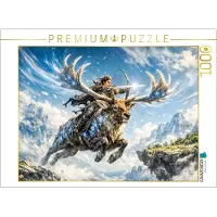 CALVENDO Puzzle Schütze - Kosmischer Bogenschütze im Sturm der Elemente | 1000 Teile Lege-Größe 64 × 48 cm Foto-Puzzle für glückliche Stunden