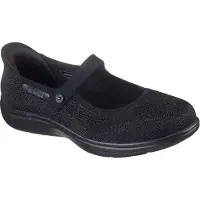 SKECHERS Ballerina "ON-THE-GO FLEX RADIANT-ESTEL", Damen, Gr. 39, Textil, schwarz (schwarz unifarben), Schuhe Ballerina, Freizeitschuh, Schlupfschuh mit Handsfree Slip-Ins Funktion