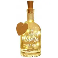 Nikcorp Dekorative Flasche mit LED-Leuchten Geschenk für Mama Leuchtende Dekoration