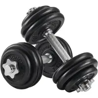 StarTech.com Hantelset - Verstellbare Kurzhanteln - Gusseisen - Krafttraining - Bauch & Taille - Heimtraining - Schwarz