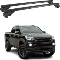 Omtec Dachträger für Ssangyong Grand Musso 2018-2025 Gepäckträger Aluminium Schwarz 2x