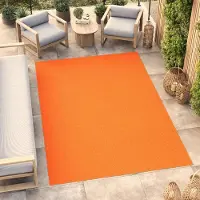 Tapiso Teppich Outdoor MONO Modern Orange Indoor/Outdoor 140 x 200 cm