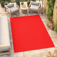 Tapiso Teppich Outdoor MONO Modern Rot Indoor/Outdoor 80 x 150 cm