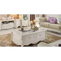 AEA Couchtisch Klassischer Tisch Wohnzimmer Echtholz Barock Rokoko Couchtische